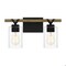 Quoizel Devon Court 2-Light Matte Black Vanity Light DEVN8616MBK - alternate 1
